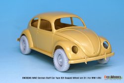 画像6: DEF.MODEL[DW30045]1/35 WWII 独 ドイツスタッフカー タイプ82E用ホイールセット01ワイド型(RFM用)