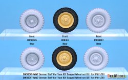 画像8: DEF.MODEL[DW30045]1/35 WWII 独 ドイツスタッフカー タイプ82E用ホイールセット01ワイド型(RFM用)