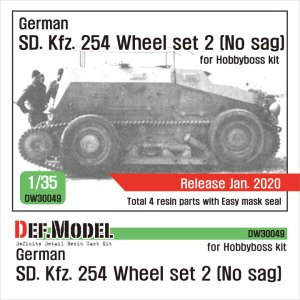 画像1: DEF.MODEL[DW30049]1/35 WWII独 ドイツ陸軍装輪装軌併用装甲車SD.kfz.254用タイヤセット(2)引き揚げ仕様(ホビーボス用) (1)