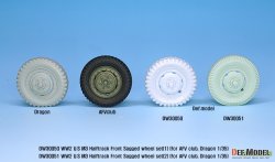 画像8: DEF.MODEL[DW30050]1/35 WWII 米 アメリカ陸軍 M2/M3/M16ハーフトラック用自重変形フロントタイヤセット(1)ラグパターン (AFVクラブ/ドラゴン用)