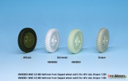 画像7: DEF.MODEL[DW30051]1/35 WWII 米 アメリカ陸軍 M2/M3/M16ハーフトラック用自重変形フロントタイヤセット(2)リブパターン (AFVクラブ/ドラゴン用)