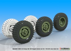 画像2: DEF.MODEL[DW30052]1/35 WWII 米陸軍ダッジWC4X4用自重変形タイヤセット(AFVクラブ/イタレリ用）