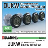 DEF.MODEL[DW30053]1/35 WWII 米陸軍 DUKW(水陸両用トラック)用自重変形タイヤセット(イタレリ用)