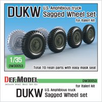 DEF.MODEL[DW30053]1/35 WWII 米陸軍 DUKW(水陸両用トラック)用自重変形タイヤセット(イタレリ用)