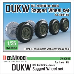 画像1: DEF.MODEL[DW30053]1/35 WWII 米陸軍 DUKW(水陸両用トラック)用自重変形タイヤセット(イタレリ用) (1)