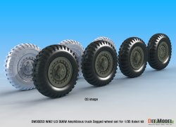 画像2: DEF.MODEL[DW30053]1/35 WWII 米陸軍 DUKW(水陸両用トラック)用自重変形タイヤセット(イタレリ用)