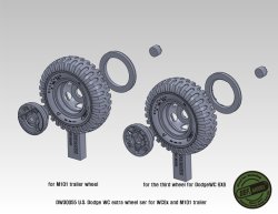 画像3: DEF.MODEL[DW30055]1/35 WWII米陸軍カーゴトレーラー&ダッジWC用自重変形タイヤセットホイール付(AFVクラブ/イタレリ)