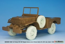 画像6: DEF.MODEL[DW30056]1/35 WWII米陸軍ダッジWC4X4スノーチェーン付自重変形タイヤセット スペアタイヤ付(AFVクラブ/イタレリ用)