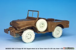 画像7: DEF.MODEL[DW30056]1/35 WWII米陸軍ダッジWC4X4スノーチェーン付自重変形タイヤセット スペアタイヤ付(AFVクラブ/イタレリ用)