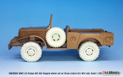 画像8: DEF.MODEL[DW30056]1/35 WWII米陸軍ダッジWC4X4スノーチェーン付自重変形タイヤセット スペアタイヤ付(AFVクラブ/イタレリ用)
