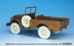 画像9: DEF.MODEL[DW30056]1/35 WWII米陸軍ダッジWC4X4スノーチェーン付自重変形タイヤセット スペアタイヤ付(AFVクラブ/イタレリ用)
