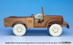 画像11: DEF.MODEL[DW30056]1/35 WWII米陸軍ダッジWC4X4スノーチェーン付自重変形タイヤセット スペアタイヤ付(AFVクラブ/イタレリ用)