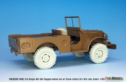 画像12: DEF.MODEL[DW30056]1/35 WWII米陸軍ダッジWC4X4スノーチェーン付自重変形タイヤセット スペアタイヤ付(AFVクラブ/イタレリ用)