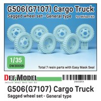 DEF.MODEL[DW30059]1/35 WWIIアメリカ陸軍G7107(G506)カーゴトラック用自重変形一般型ホイールセット(ミニアート用)
