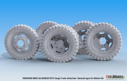 画像9: DEF.MODEL[DW30059]1/35 WWIIアメリカ陸軍G7107(G506)カーゴトラック用自重変形一般型ホイールセット(ミニアート用)