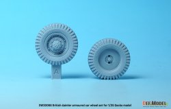 画像4: DEF.MODEL[DW30066]1/35 WWII イギリス陸軍ダイムラー装甲車Mk.1用自重変形タイヤセット(ゲッコーモデル用)