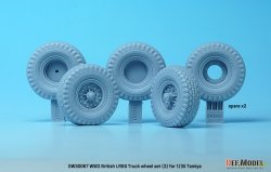画像3: DEF.MODEL[DW30067]1/35 WWIIイギリスL.R.D.Gコマンドカー用自重変形タイヤセット(2)(タミヤ用)