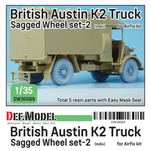 画像1: DEF.MODEL[DW30069]1/35 WWIIイギリス陸軍オースチンK2トラック用自重変形タイヤセット(2)(エアフィックス用) (1)
