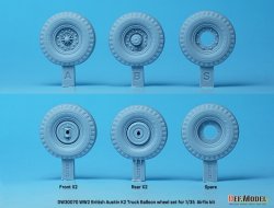 画像2: DEF.MODEL[DW30070]1/35 WWIIイギリス陸軍オースチンK2トラック用自重変形バールンタイヤセット(エアフィックス用)
