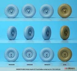 画像12: DEF.MODEL[DW30070]1/35 WWIIイギリス陸軍オースチンK2トラック用自重変形バールンタイヤセット(エアフィックス用)