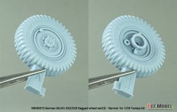 画像11: DEF.MODEL[DW30073]1/35 WWII ドイツ Sd.Kfz.222/223 自重変形タイヤセット＃3 通常型(タミヤ用)