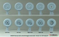 画像3: DEF.MODEL[DW30073]1/35 WWII ドイツ Sd.Kfz.222/223 自重変形タイヤセット＃3 通常型(タミヤ用)