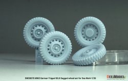 画像2: DEF.MODEL[DW30075]1/35 WWII ドイツ トリッペルSG.6水陸両用車 自重変形タイヤセット(ダスヴェルク用)