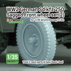画像1: DEF.MODEL[DW30077]1/35 WWII ドイツ Sd.Kfz.250/デマーグD7 自重変形タイヤセット＃2(汎用)