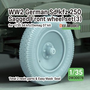 画像1: DEF.MODEL[DW30078]1/35 WWII ドイツ Sd.Kfz.250装甲ハーフトラック/デマーグD7 1tハーフトラック 自重変形タイヤセット＃3(汎用) (1)