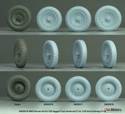 画像8: DEF.MODEL[DW30078]1/35 WWII ドイツ Sd.Kfz.250装甲ハーフトラック/デマーグD7 1tハーフトラック 自重変形タイヤセット＃3(汎用)