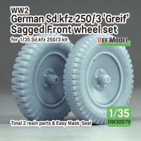 DEF.MODEL[DW30079]1/35 WWII ドイツ Sd.Kfz.250/3グライフ 自重変形タイヤセット(汎用)