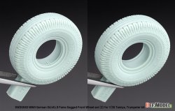 画像3: DEF.MODEL[DW30083]1/35 WWII ドイツ Sd.Kfz.9 18トンハーフトラックFAMO 自重変形タイヤセット(2) ダンロップ製タイヤ(タミヤ/トランペッター用)