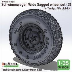 画像1: DEF.MODEL[DW30084]1/35 WWII ドイツ シュビムワーゲン ワイドホイールセット＃3(タミヤ/AFVクラブ用)