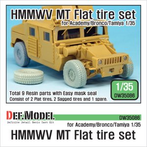 画像1: DEF.MODEL[DW35086]1/35 現用米 ハンヴィー パンクタイヤセット(アカデミー/ブロンコ/タミヤ用) (1)