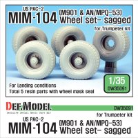 DEF.MODEL[DW35091]1/35 現用米 MIM-104B パトリオット MIM-104 M901 & AN/MPQ-53 自重変形タイヤ(トラペ用)
