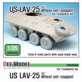 DEF.MODEL[DW35093]1/35 現用米 LAV-25 "XL" 自重変形タイヤセット(トラペ用)
