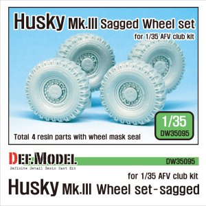 画像1: DEF.MODEL[DW35095]1/35 現用米 ハスキーMk.III 自重変形タイヤセット(AFVクラブ用) (1)