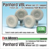 DEF.MODEL[DW35096]1/35 現用仏 パナールVBL 軽装甲機動車 自重変形タイヤ 2(ミシュラン)(タイガーモデル/ホビーボス用)