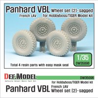DEF.MODEL[DW35096]1/35 現用仏 パナールVBL 軽装甲機動車 自重変形タイヤ 2(ミシュラン)(タイガーモデル/ホビーボス用)