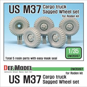 画像1: DEF.MODEL[DW35097]1/35 米 M37カーゴトラック 自重変形タイヤ(ローデン用) (1)
