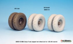 画像8: DEF.MODEL[DW35110]1/35 米 M54A2 カーゴ  自重変形 後輪(AFVクラブ用)