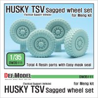 DEF.MODEL[DW35111]1/35 現用 英 ハスキーTSV 自重変形タイヤセット(モンモデル用)