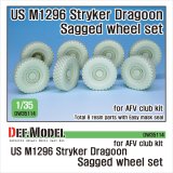 DEF.MODEL[DW35114]1/35 現用 アメリカ陸軍M1296ストライカードラグーン自重変形タイヤセット (AFVクラブ用)