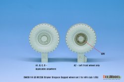 画像4: DEF.MODEL[DW35114]1/35 現用 アメリカ陸軍M1296ストライカードラグーン自重変形タイヤセット (AFVクラブ用)