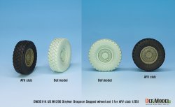 画像7: DEF.MODEL[DW35114]1/35 現用 アメリカ陸軍M1296ストライカードラグーン自重変形タイヤセット (AFVクラブ用)
