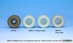 画像7: DEF.MODEL[DW35116]1/35 現用 米 アメリカ陸軍 M54A2カーゴトラック自重変形リアタイヤセット 標準荷重仕様 (AFVクラブ用)