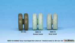 画像8: DEF.MODEL[DW35116]1/35 現用 米 アメリカ陸軍 M54A2カーゴトラック自重変形リアタイヤセット 標準荷重仕様 (AFVクラブ用)