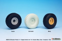 画像3: DEF.MODEL[DW35120]1/35 現用 ロシア連邦軍パーンツィリS-1用自重変形タイヤセット スペアタイヤ付(ズベズダ/モンモデル/トランペッター用)