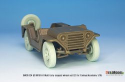 画像5: DEF.MODEL[DW35124]1/35 ベトナム戦争 米陸軍M151A1初期型自重変形タイヤセット2 ラジアルタイヤ仕様Fサスパーツ付(タミヤ/アカデミー用)