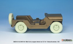 画像7: DEF.MODEL[DW35124]1/35 ベトナム戦争 米陸軍M151A1初期型自重変形タイヤセット2 ラジアルタイヤ仕様Fサスパーツ付(タミヤ/アカデミー用)